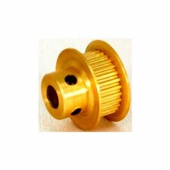 B & B Manufacturing 18 Tooth Timing Pulley, (Mxl) 0.08 Pitch, Gold Anodized Aluminum, 18mp025-6fa2 - Min Qty 10